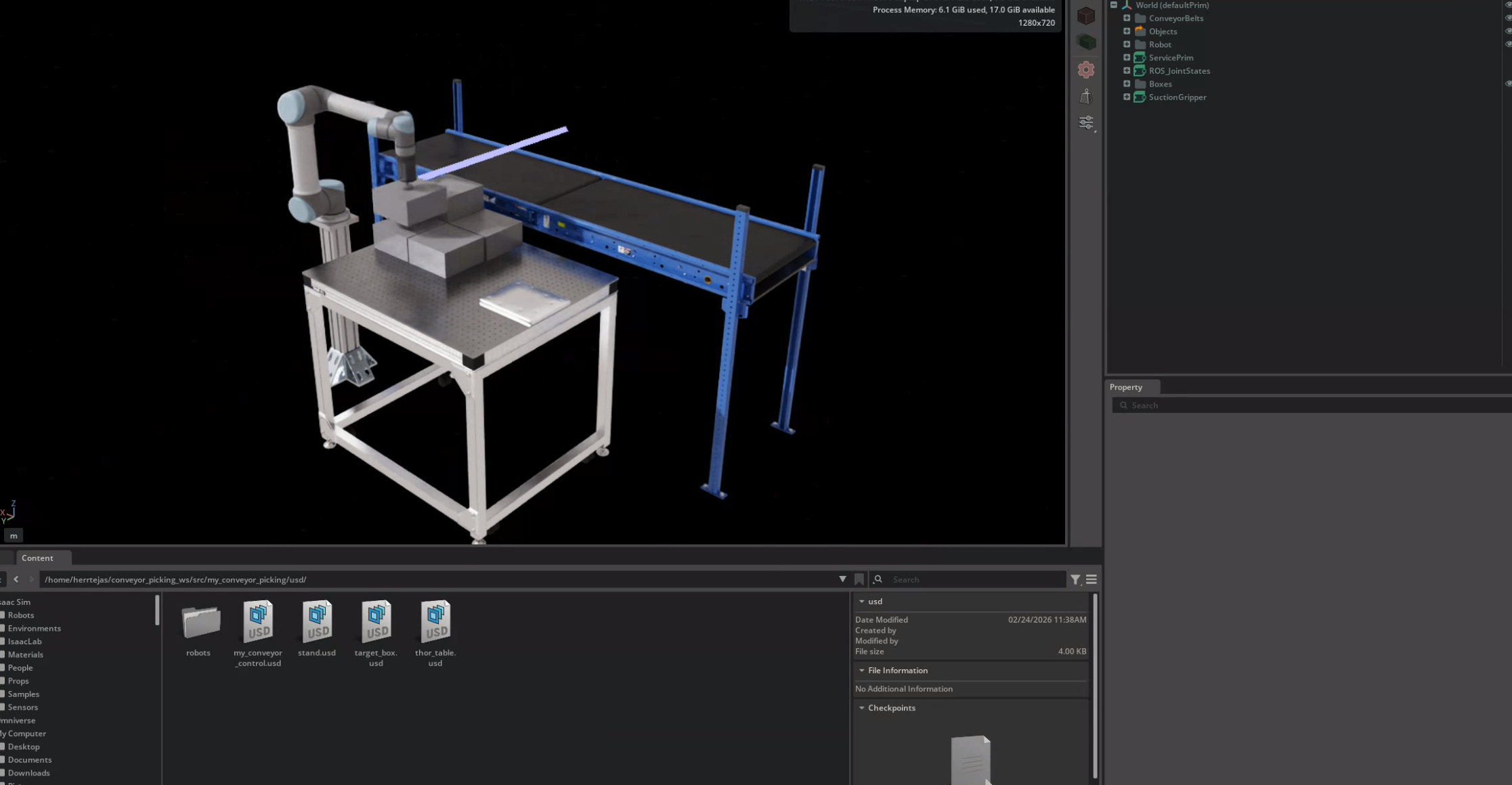 Isaac Sim Palletizing